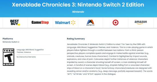 异度之刃3 Switch 2版主角诺亚与 Mio