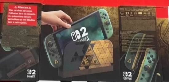 塞尔达传说40周年Switch2限定机外观图