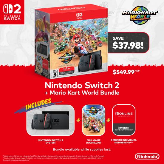 Switch2马力欧卡丁车世界同捆套装产品图